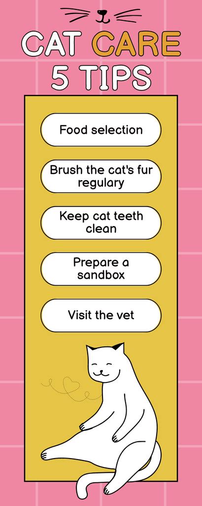 Best Tips of Cats Care Online Infographic Template - VistaCreate