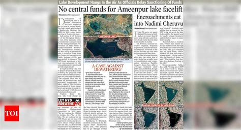 No central funds for Ameenpur lake development | Hyderabad News - Times of India