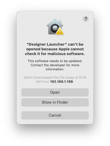 [IGN-177] Can't open designer launcher Mac OS X Big Sur 11.6 - Ignition ...