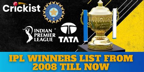 IPL Winners List from 2008 till Now