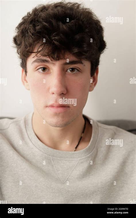 Boy, brown eyes curly hair hi-res stock photography and images - Alamy