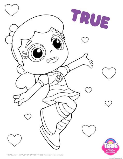 True 1 True And The Rainbow Kingdom Coloring page Printable