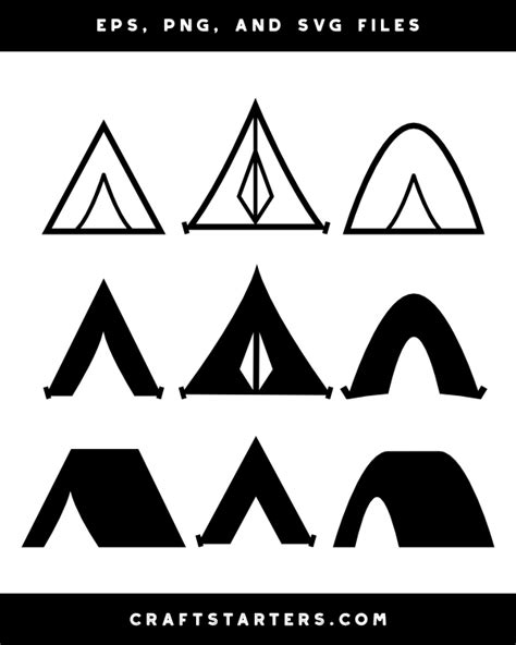 Simple Tent Silhouette Clip Art