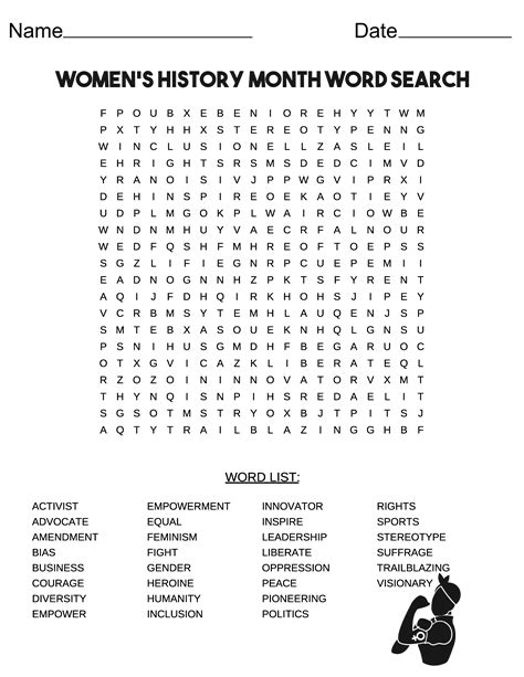 Women's History Month Word Search | Free Printable PDF