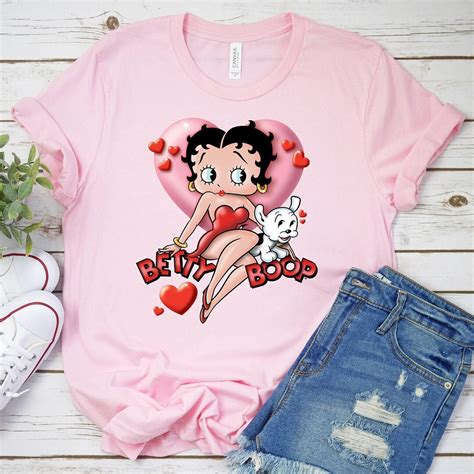 Betty Boop T-shirt, Betty Boop Heart Tee, Officially Licensed Betty ...