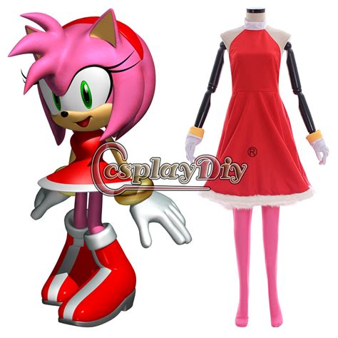 Cosplaydiy Anime Sonic The Hedgehog Amy Rose Rosy The Rascal Cosplay ...