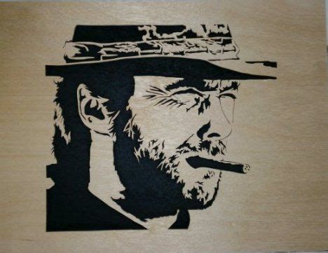Clint Eastwood - clayton717 - User Gallery (With images) | Scroll saw patterns, Silhouette ...