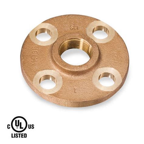 Bronze Floor Flanges - 1-1/4" NPT 150# - UL