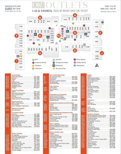 Map of Outlet Shoppes at Oklahoma City (OKC Outlets)