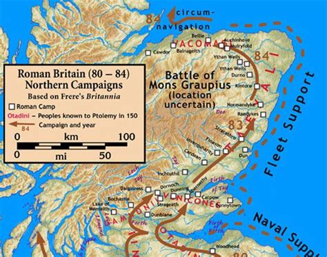 Roman frontier forts in Scotland, with Cawdor possibly being the ...