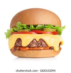 Cheeseburger Isolated On White Background Stock Photo 1820152094 | Shutterstock