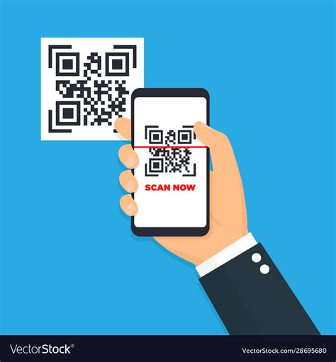 Scan qr code flat icon with phone barcode Vector Image