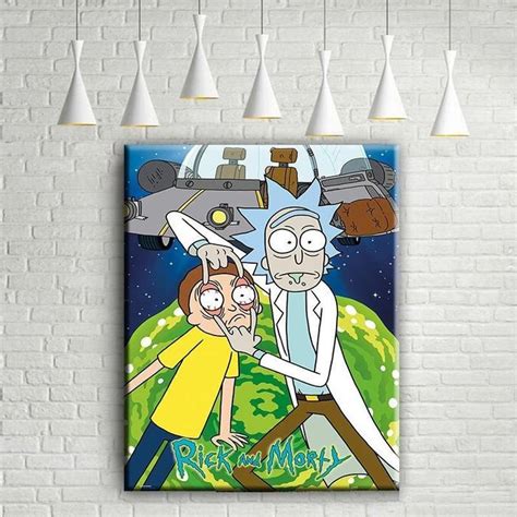 TRIPPY RICK & MORTY : Topcanvasart® | Home Decor & Canvas Wall Art ...