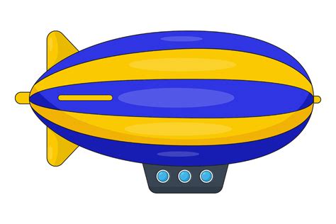 Blimp Vector Illustration. Cartoon Drawi Grafik Von pch.vector · Creative Fabrica