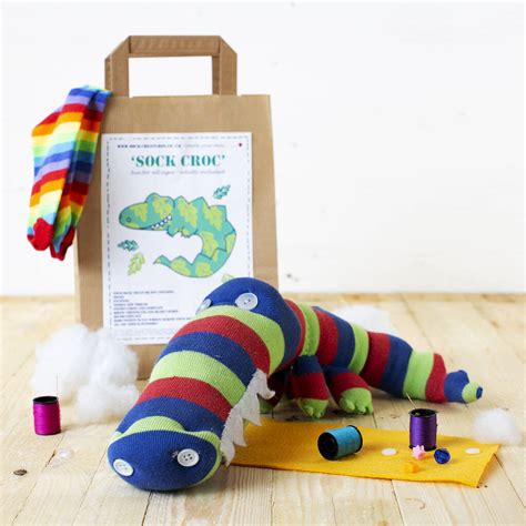 Sock Croc Craft Kit By Sock Creatures | notonthehighstreet.com