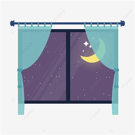 Cartoon Hand Drawn Night Window Light And Shadow Illustration, Cartoon, Hand Painted, Decorative ...