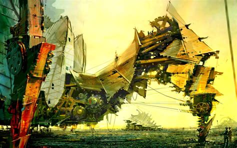 Robot building painting, Daniel Dociu, science fiction, machine, concept art HD wallpaper ...