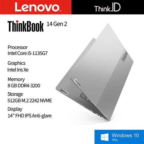 Jual LENOVO ThinkBook 14 ITL G2 i5-1135G7 8GB 512GB NVMe 14IPS Win10 Pro di Seller Think.id ...