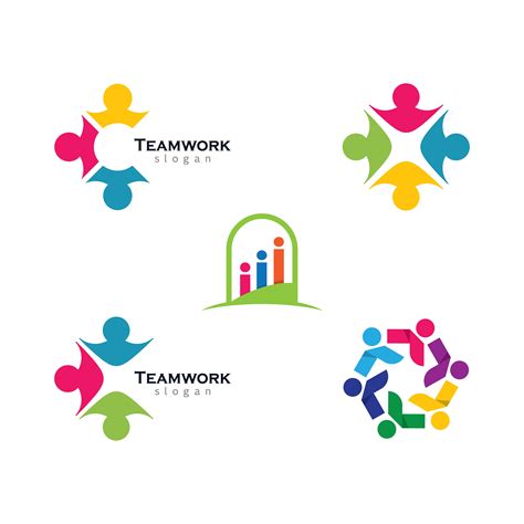 Multicolor Business Teamwork Logo Set 830303 Vector Art at Vecteezy