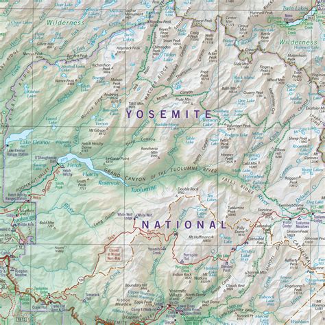 Yosemite National Park Area - Benchmark Maps