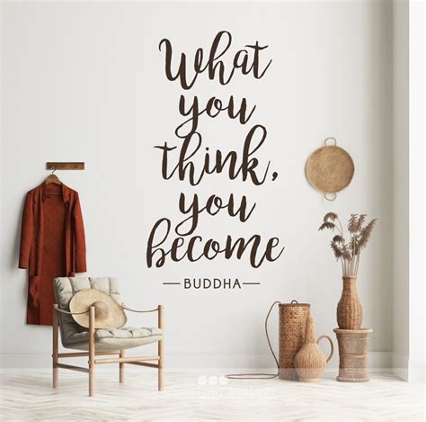 What You Think You Become Buddha Quote Vinyl Wall Decal - Etsy