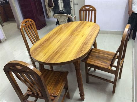 Teak Wood Dining Table Set at Rs 13500/piece(s) | Madipakkam | Chennai ...