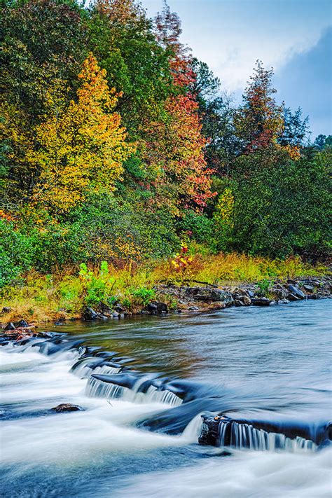 Foretelling of a Storm Beaver's Bend Broken Bow Fall Foliage Photograph by Silvio Ligutti