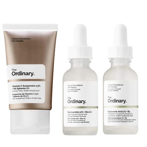 Buy The Ordinary Facial Set! Includes C Cream, Hyaluronic Serum and Niacinamide Serum! Brightens ...