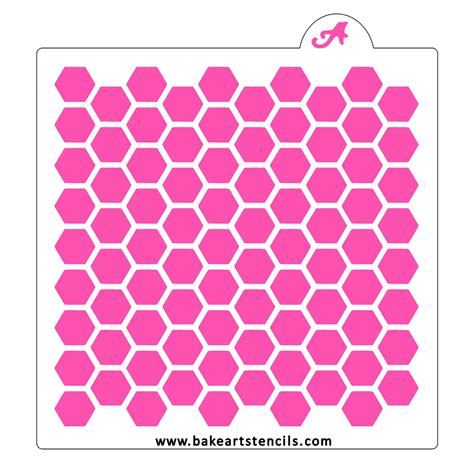 Honeycomb Pattern Stencil | Hexagon Cookie Stencil - bakeartstencils