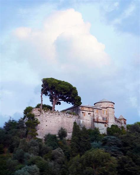 Italy Photograph Portofino Castle Romantic Travel - Etsy