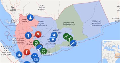 Interactive map of Yemen war - Yemen news live map- yemen.liveuamap.com