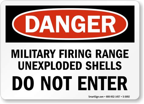 Military Firing Range Sign - Do Not Enter Danger Sign, SKU: S-5692