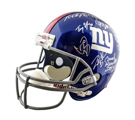 Lot Detail - 2011 New York Giants Team Signed Full-Size Helmet( 19 Signatures incl Manning)