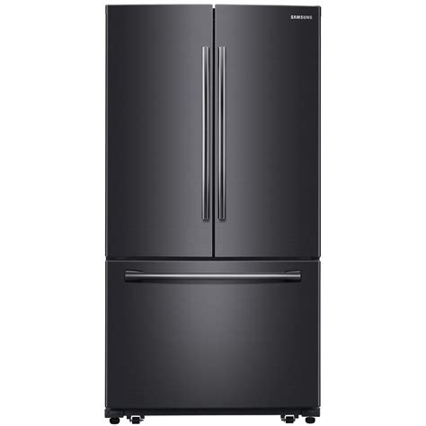 Samsung 25.5 cu. ft. French Door Refrigerator in Black Stainless Steel-RF260BEAESG - The Home Depot