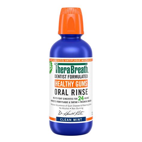 TheraBreath Healthy Gums Mouthwash, Clean Mint, Dentist Formulated, 16 Fl Oz - Walmart.com