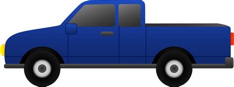 Blue Pickup Truck Clip Art - Free Clip Art