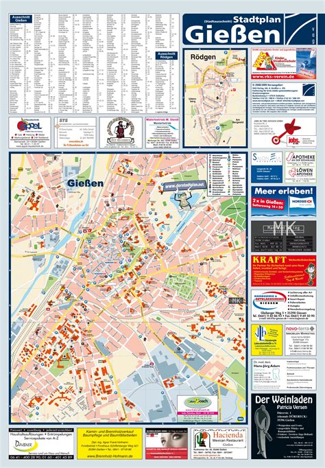 Giessen Tourist Map - Giessen Germany • mappery