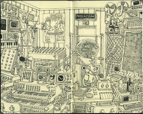 Progressive Rock - Mattias Adolfsson Fun style | Sketch book, Moleskine ...