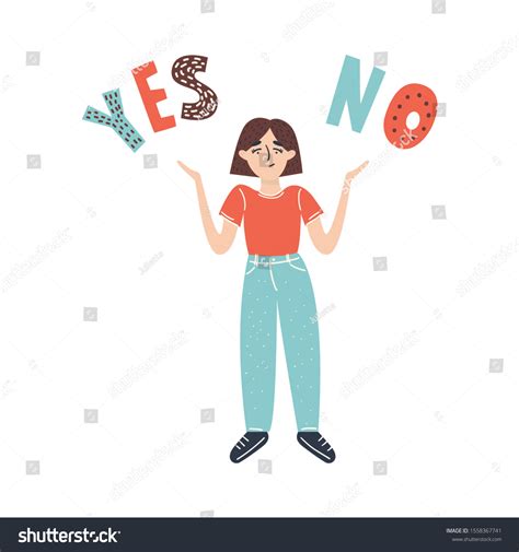 Yes No Decision Making Cartoon Vector Stock Vector (Royalty Free) 1558367741 | Shutterstock