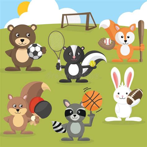 Cartoon Animals Playing Baseball Stock Illustrations – 45 Cartoon Animals Playing Baseball Stock ...