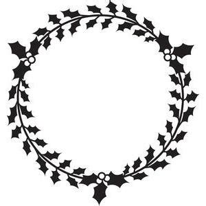 Silhouette Design Store - View Design #106225: holly wreath