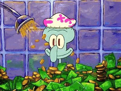 Money Shower GIF - Money Shower Squidward - Discover & Share GIFs