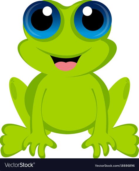 Isolated cute frog Royalty Free Vector Image - VectorStock