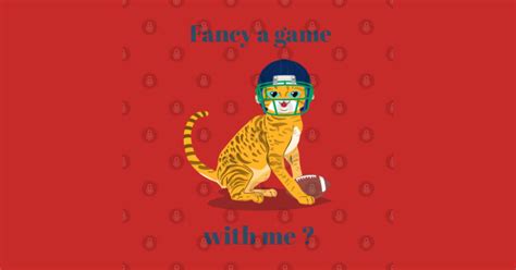 American football cat player - American Football Cat Rugby - Sticker | TeePublic