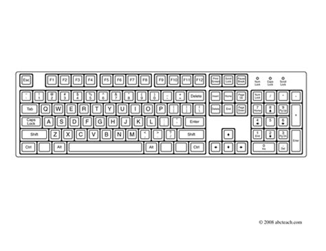 Computer Keyboard Coloring Page Boringpop Com - Riset