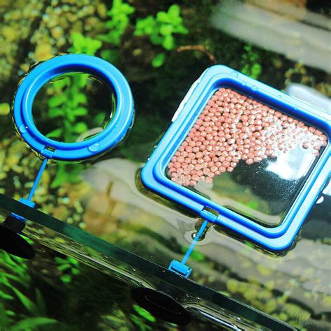 Aquarium Feeding Ring Plastic Fish Tank Station Floating Food Tary Feeder Square/Circle-in ...