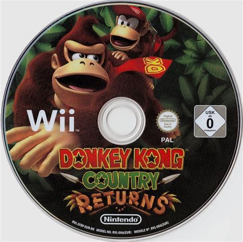 Donkey Kong Country Returns (2010) Wii box cover art - MobyGames