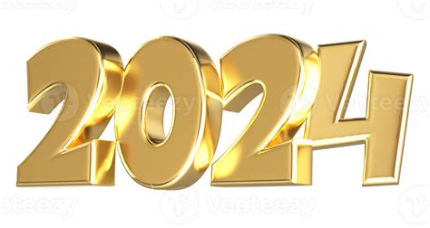 2024 new year gold number png 27256252 PNG