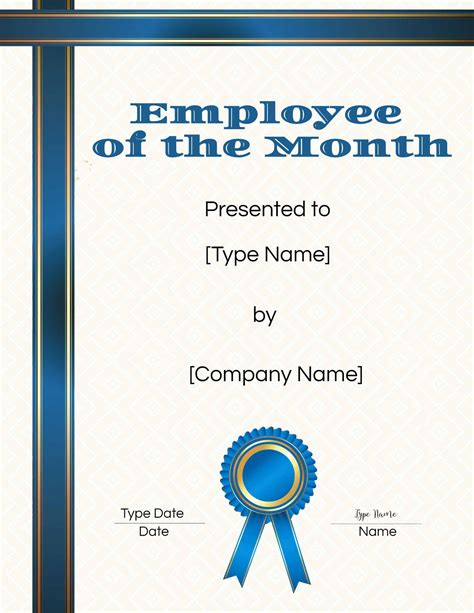 Employee of the Month Certificate Template | Customize Online