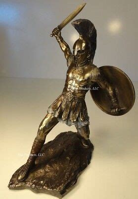 12.5 HECTOR of TROY SWORD & SHIELD GREEK MYTHOLOGY Sculpture Statue ...